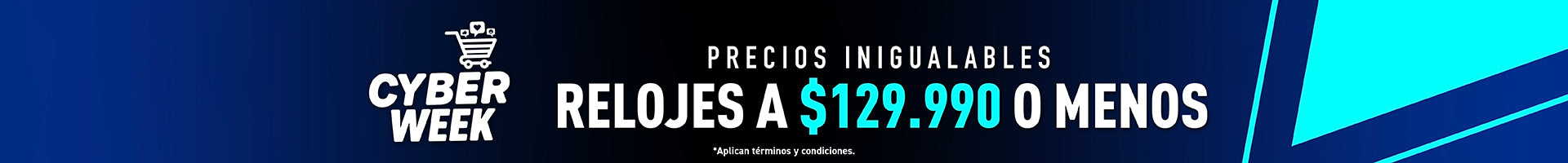¡Cyber Week! Variedad de Estilos Relojes a $129.990 o Menos