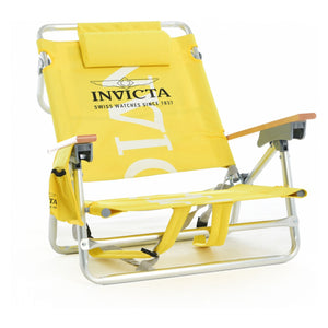 Invicta Beach Chairs Aluminum Folding With Wood Armrest 60x62x78cm